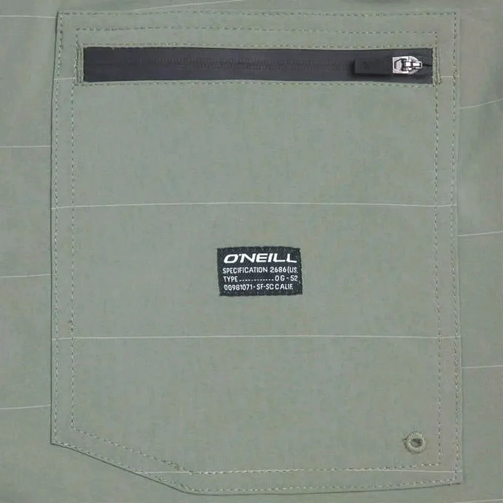 O'Neill Men's Crossover Hybrid Shorts Stretch Fabric Cargo Pocket Green Size 40